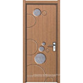 High quality PVC glass door with louver , mdf toilet PVC doors S13-1012